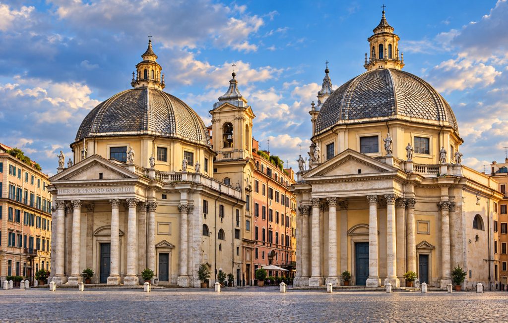 Piazza del Popolo al tramonto